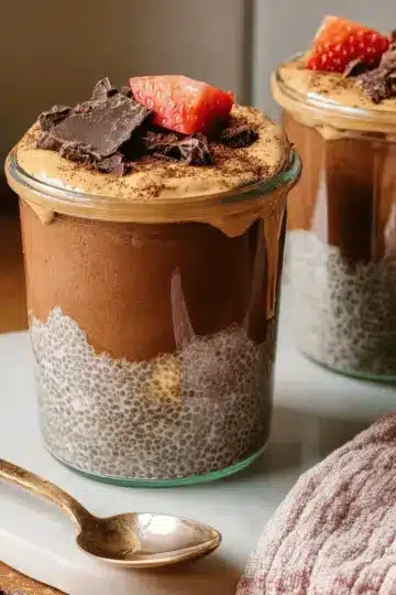 High-Protein Peanut Butter & Chocolate Chia Pudding