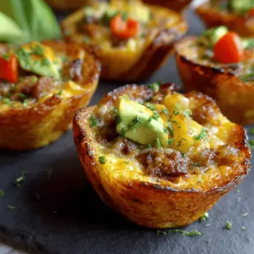 Stuffed plantain cups