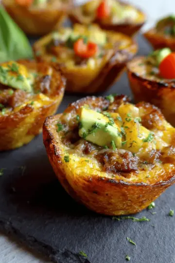Stuffed plantain cups
