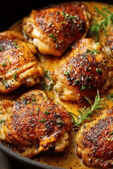 Easy Skillet Chicken Thighs
