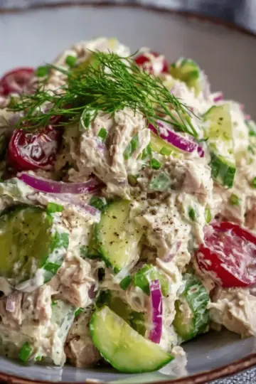 High Protein Cottage Cheese Tuna Salad