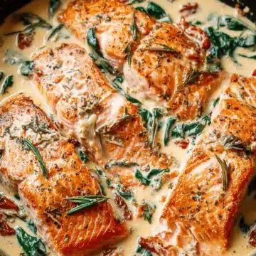 Creamy Garlic Butter Tuscan Salmon