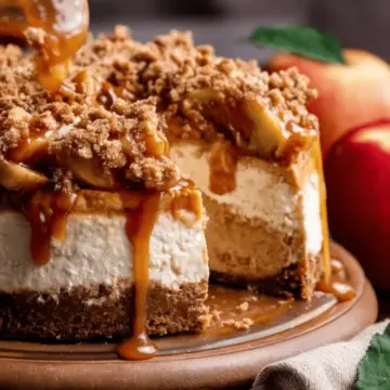 salted caramel apple pie cheesecake