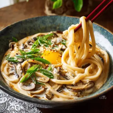 15-Minute Creamy Mushroom Udon