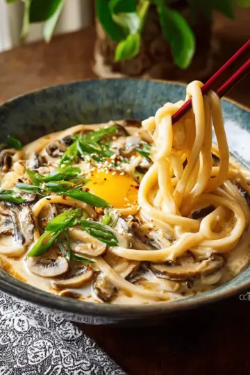 15-Minute Creamy Mushroom Udon