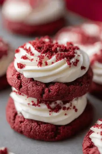 Easy Crumbl Red Velvet Cupcake Cookies