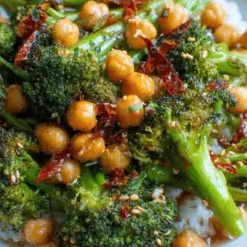 Chili-Garlic Broccoli with Chickpeas