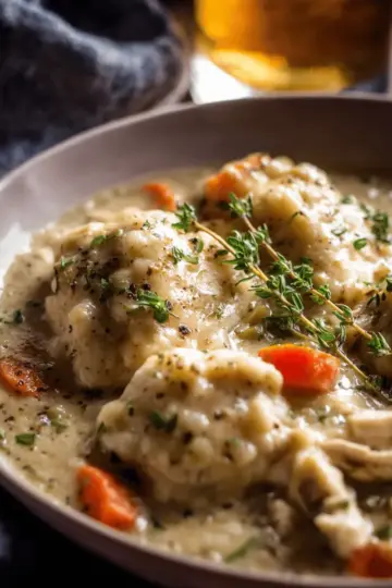 Crockpot Creamy Chicken and Dumplings