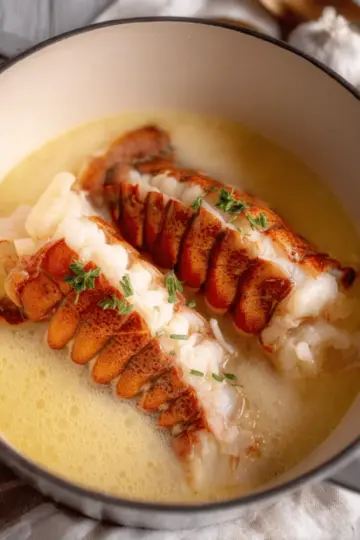 No Fail Perfect Butter Poached Lobster Tail