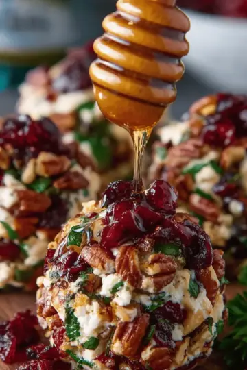 Mini Cranberry Pecan Goat Cheese Balls