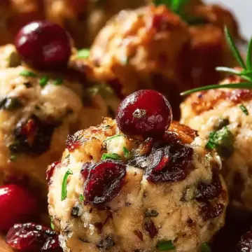 Cranberry Turkey Stuffing Balls