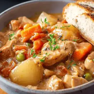 Slow Cooker White Wine Chicken Stew