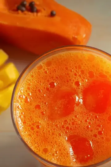 Papaya Pineapple Carrot Juice With Touch of Cardamom: Super Energy Drink