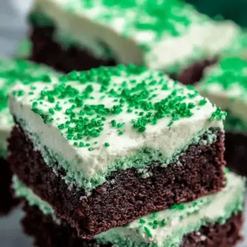 Green Velvet Brownies with Cream Cheese Frosting