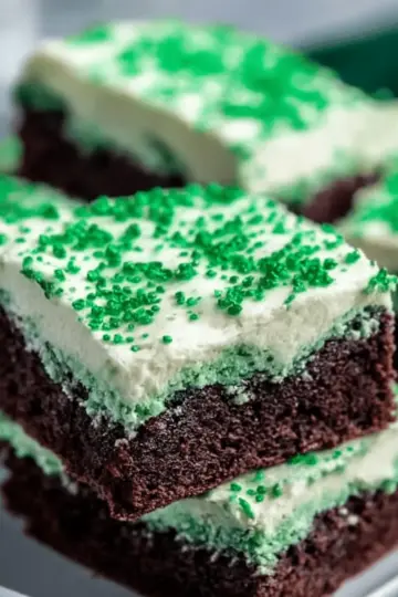 Green Velvet Brownies with Cream Cheese Frosting