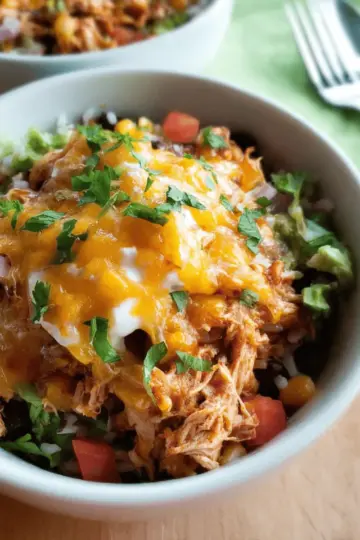 Slow Cooker Chicken Burrito Bowls