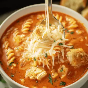 Crockpot Chicken Parmesan Soup