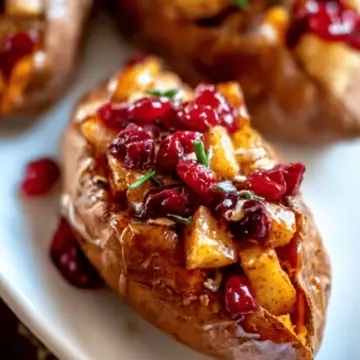 Cranberry Apple Twice-Baked Sweet Potatoes
