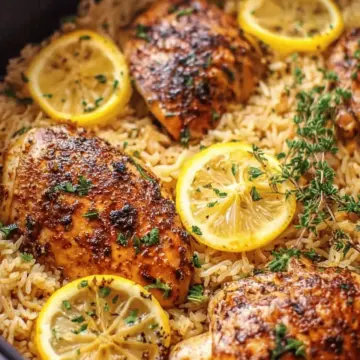 One Pot Lemon Herb Chicken and Rice