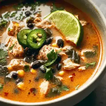 Easy Chicken, Poblano, and Black Bean Soup (Small Batch)
