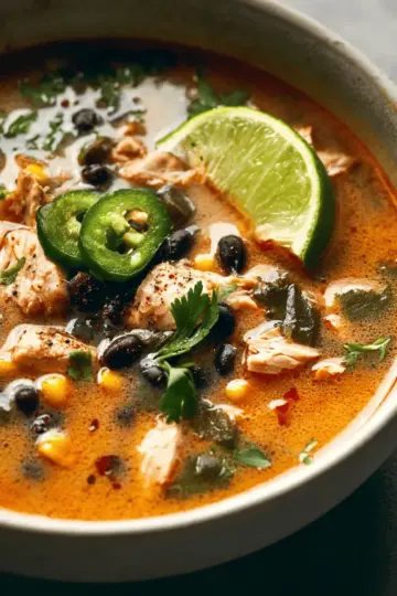 Easy Chicken, Poblano, and Black Bean Soup (Small Batch)