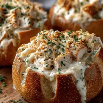 Home | Dinner Chicken Alfredo Garlic Bread Bowls