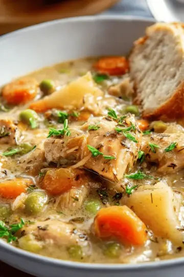 Slow Cooker White Wine Chicken Stew