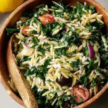 Orzo Kale Salad with Lemon Vinaigrette