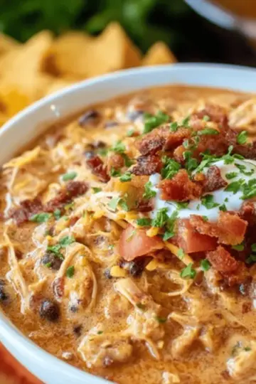 Slow Cooker Cream Cheese Crack Chicken Chili