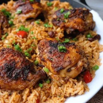 One Pot Caribbean Jerk Chicken & Rice