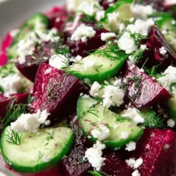 Beet Salad with Feta, Cucumbers, and Dill