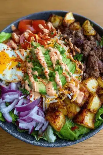 Loaded Burger Bowls