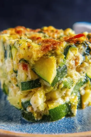 Baked Zucchini, Spinach, and Feta Casserole