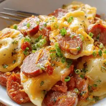 Crock Pot Pierogi and Kielbasa Casserole