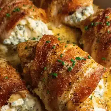 Cream Cheese, Garlic, and Chive Stuffed Chicken