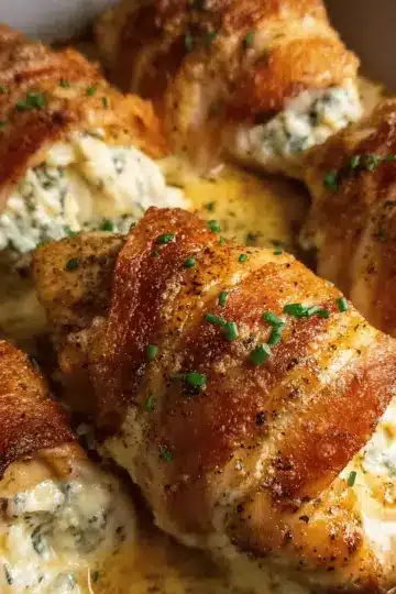 Cream Cheese, Garlic, and Chive Stuffed Chicken