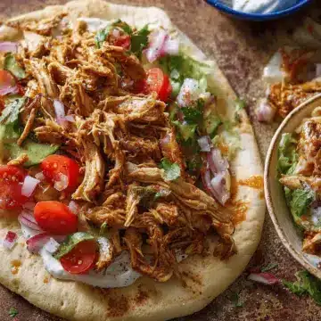 Slow cooker chicken shawarma