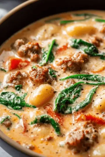 Creamy Italian Sausage Gnocchi Soup