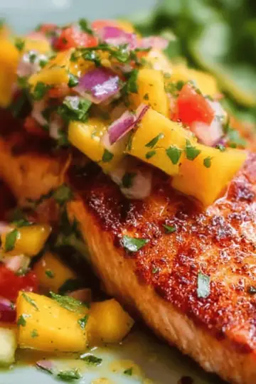 Grilled Salmon with Mango Salsa