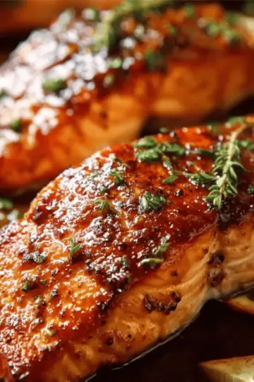 Crispy Honey Orange Glazed Salmon