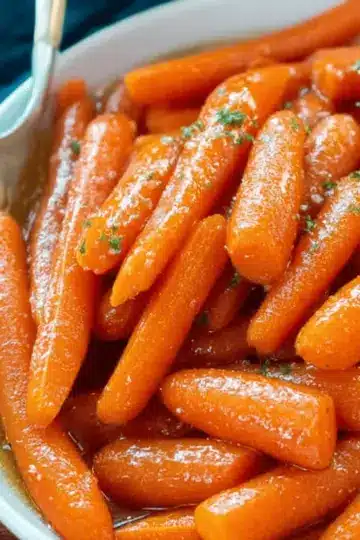 Slow Cooker Maple & Brown Sugar Glazed Carrots