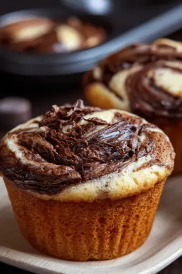 Chocolate Vanilla Swirl Muffins