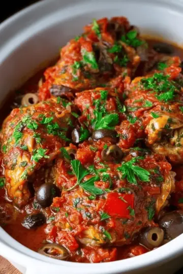 Slow Cooker Chicken Cacciatore