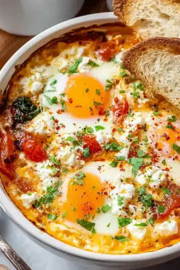 Baked Feta Eggs Recipe
