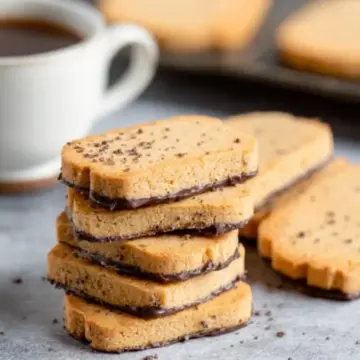 Buttery Espresso Shortbread cookies