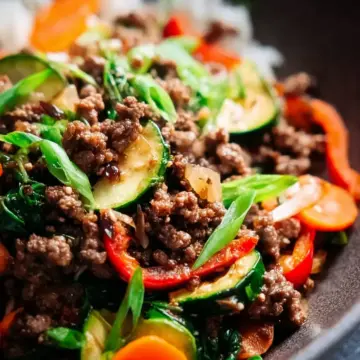 Korean Ground Beef Stir Fry