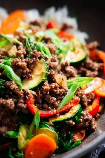 Korean Ground Beef Stir Fry