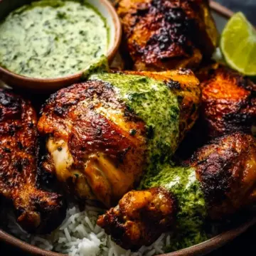 Peruvian Chicken with Green Sauce (Aji Verde)