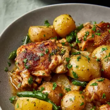 Slow Cooker Parmesan Garlic Chicken and Potatoes