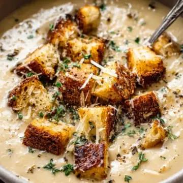 Roasted Garlic Soup – Rich and Creamy